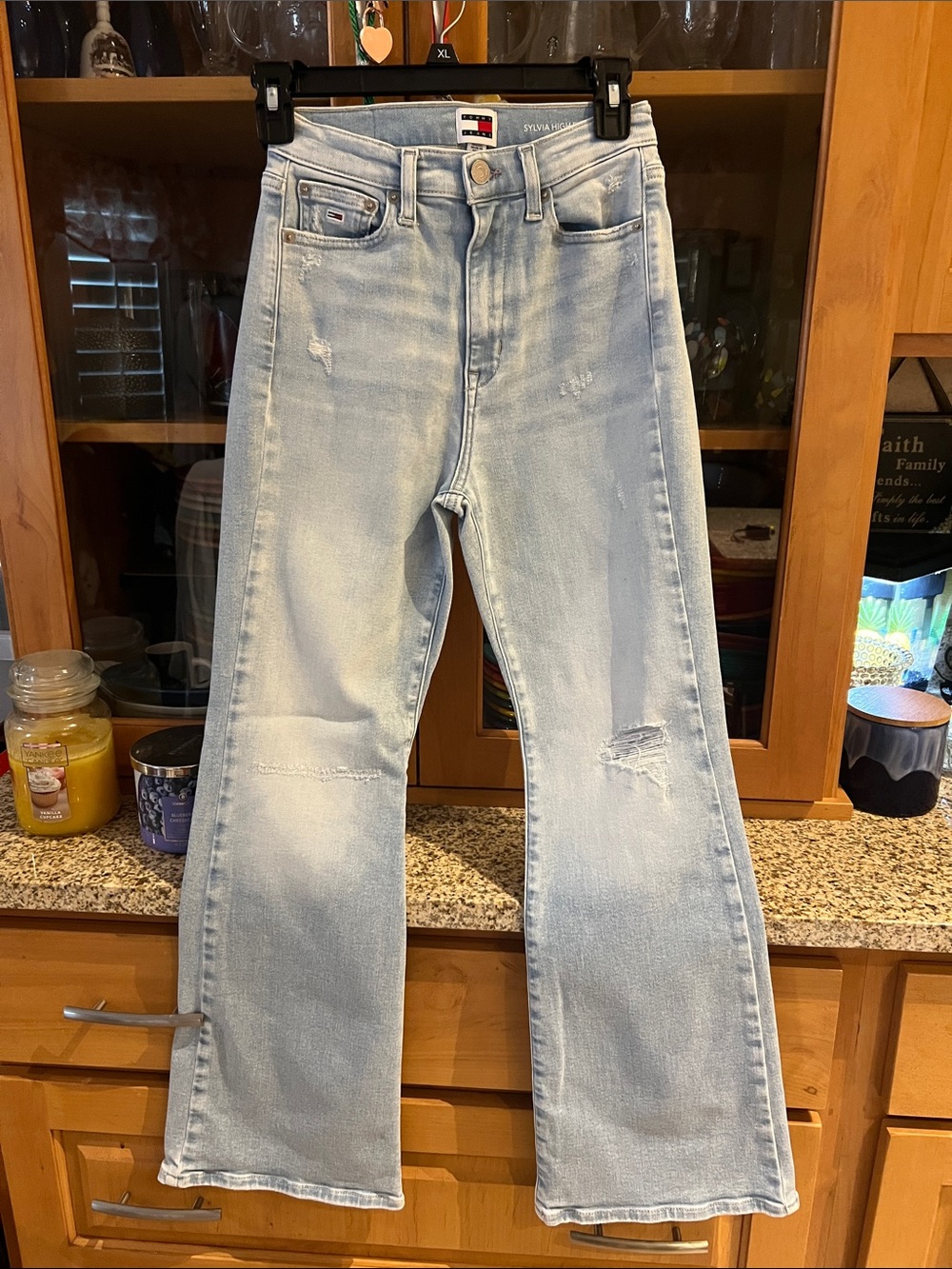 Tommy Hilfiger Light Blue High-Rise Wide Leg Jeans